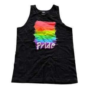 Mens Shirt Size Medium Black Tank Top Shaka Wear Pride Print Summer Cruise Vacay